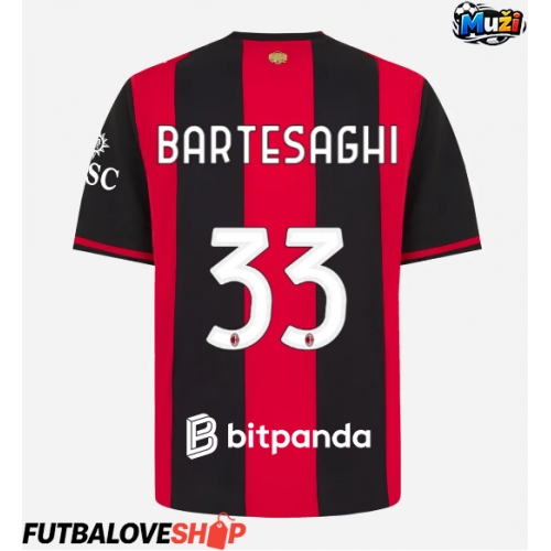 Dres AC Milan Davide Bartesaghi #33 Domáci 2026-27 Krátky Rukáv